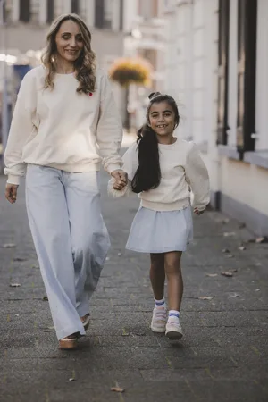 LOOXS Revolution Gestreept denim rokje bleach blue voor meisjes in de kleur