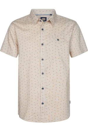 Petrol Industries Men shirt short sleeve aop m-1050-sis430 7130 light tan