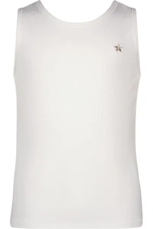 Like Flo Zomer tanktop meisjes off rib ebru