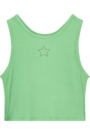 Like Flo Zomer tanktop meisjes teens mint embroiderie essie