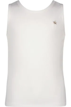 Like Flo Zomer tanktop meisjes off rib ebru