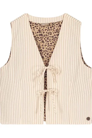 Like Flo Zomer gilet meisjes teens creme strik cameron