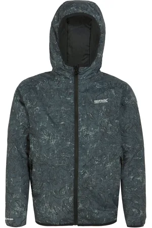 Regatta Volcanics viii terrain print reflecterende waterdichte jas voor kinderen/kinderen