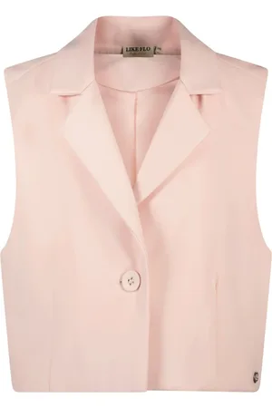 Like Flo Zomer gilet meisjes licht tweed demi