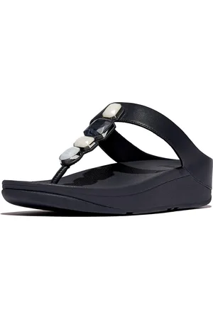 FitFlop Fino multi-stone leather toe-post sandals