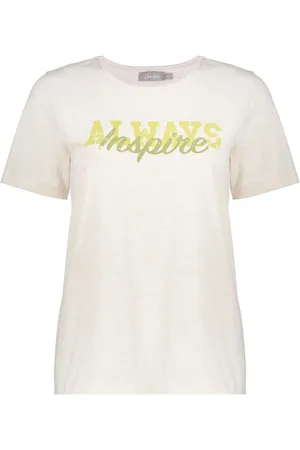 Geisha T-shirt always inspire 52146-24 720 sand/green