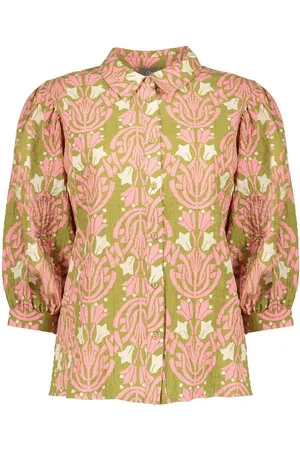 Geisha Blouse 53208-20 530 green/pink