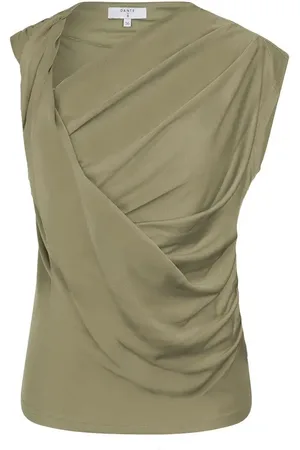 Dante 6 D6 vicente twist detail jersey top olive