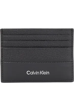 Calvin Klein Leer met structuur portemonnee
