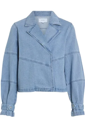 VILA Vivikea denim trenchcoat jacket blue denim