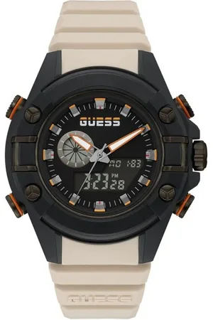 Guess Beige hars horloge voor stijlvolle accessoires