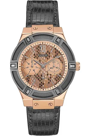 Guess Leren horloge voor dames stijlvol en elegant