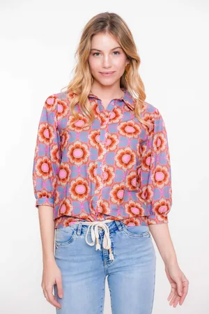 Geisha 53209-20 625 blouse blue/pink