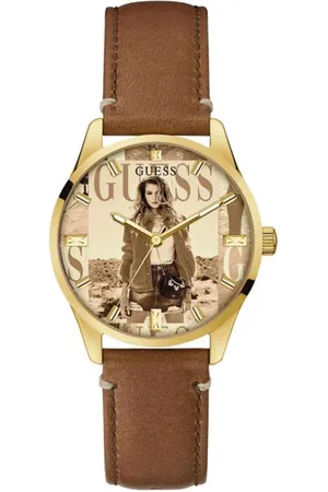 Guess Leren horloge voor stijlvolle elegantie
