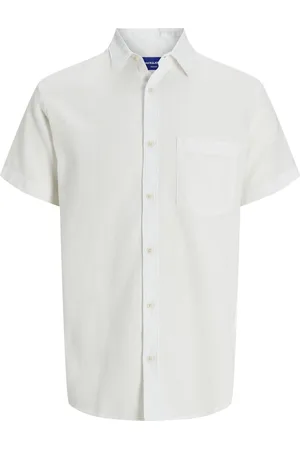 JACK & JONES Jorvarenna dobby shirt ss 12271109 cloud dancer