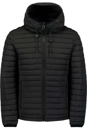 No Excess Jacket hooded short fit padded black