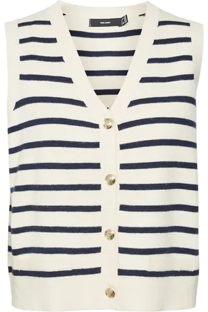 VERO MODA Vmsaba sl v-neck button vest ga fr 10323563 birch