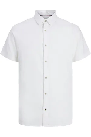JACK & JONES Jjpierre slub shirt ss off-white