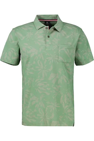 Lerros Heren polo 25332281 612 sage green