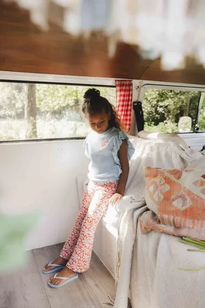 LOOXS Revolution Flared broekje big flower voor meisjes in de kleur