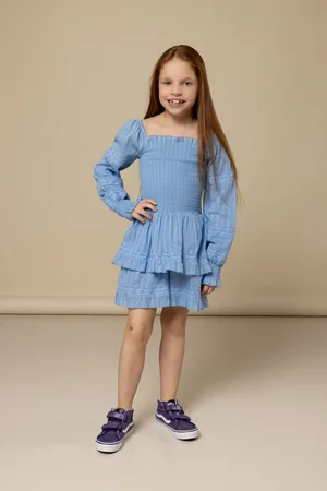 LOOXS Revolution Boho jurk/short sky voor meisjes in de kleur