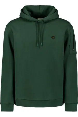 No Excess Sweater hooded dark green