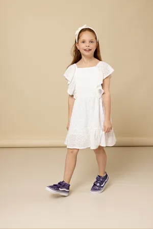 LOOXS Revolution Zomerjurk broderie anglaise voor meisjes in de kleur