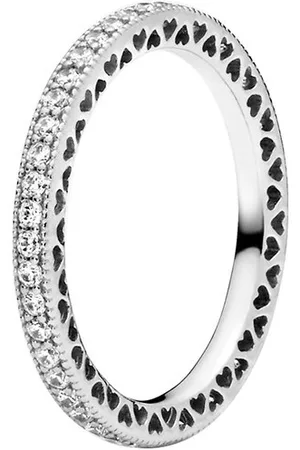 Mijn bedels Sterling zirkonia hartenring