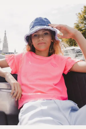 LOOXS Revolution T-shirt neon pink voor meisjes in de kleur