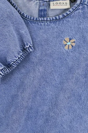 LOOXS Revolution Washed denim blouse voor meisjes in de kleur
