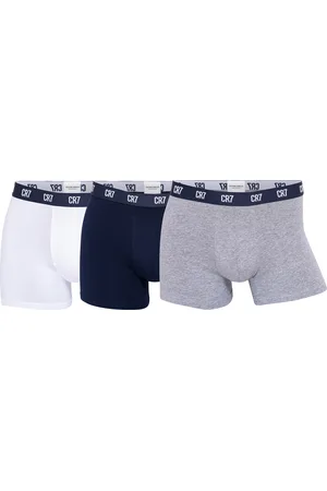 CR7 - Cristiano Ronaldo Heren boxershorts effen wit/blauw/grijs 3-pack