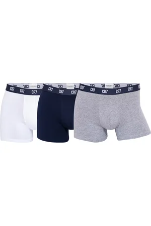 CR7 - Cristiano Ronaldo Heren boxershorts effen wit/blauw/grijs 3-pack