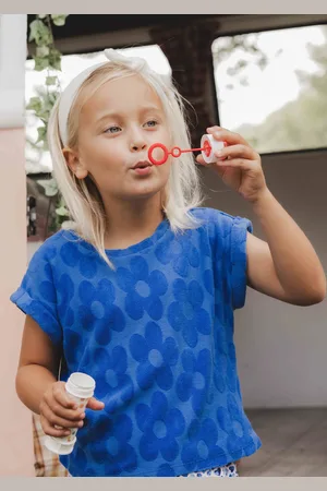 LOOXS Revolution T-shirt badstof kobalt voor meisjes in de kleur