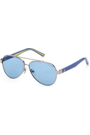 Guess Grijze metalen zonnebril voor mannen 49 mm