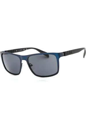Guess Blauwe metalen zonnebril met 58mm lenzen