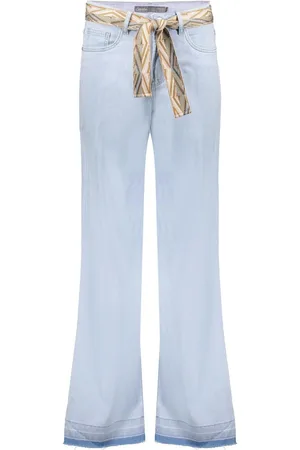 Geisha Jeans wide + belt 51024-10 830 bleached