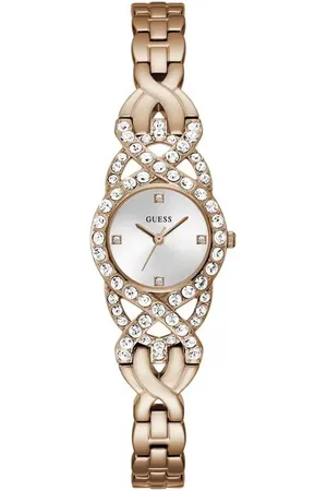 Guess Multicolor rvs horloge met roze accenten