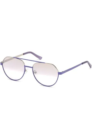 Guess Paarse metalen zonnebril voor unisex gebruik