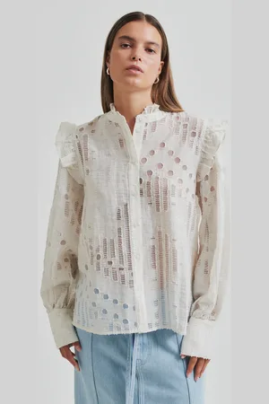 Second Female Blouse km nete frill shirt 1044 coconut milk