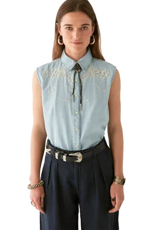 MAISON HOTEL Dallas blouse mustang blue