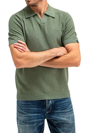 Butcher of Blue Boucle knit polo