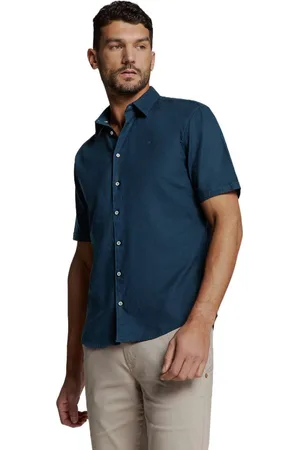 No Excess Shirt short sleeve solid with linen night