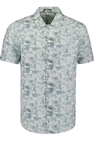 No Excess Shirt short sleeve allover printed blue