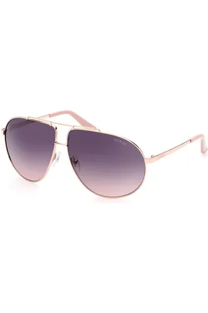 Guess Roze gouden metalen zonnebril voor unisex
