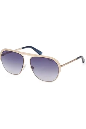 Guess Gouden metalen zonnebril unisex gu5226-5932w