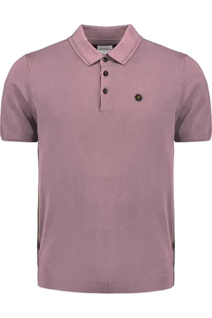 No Excess Pullover short sleeve polo button s mauve