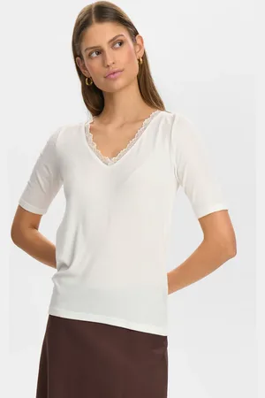 Numph Numph nubowie lace t-shirt 9001 cloud dancer