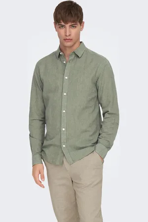 Only & Sons Onscaiden life ls solid linen shirt