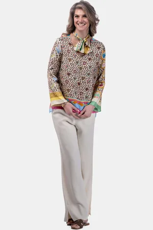 MUCHO GUSTO ® blouse roma luipaard barok met gratis sjaal