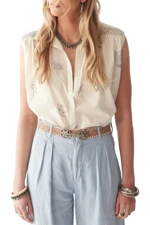 MAISON HOTEL Rose blouse blue note